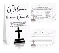 Fumete 101 Pcs Church Visitor Cards 1 Welcome to Our Church Card and 100 Pcs 4 x 6 Inches Prayer Request Welcome Visitor Cards for Connection Greeting Praying