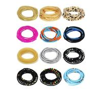 Fumete 12 Pcs Waist Beads Set Handmade African Belly Beads Chain Plus Size Body Jewelry Non Stretching Belly Chain for Women, 50 inch, cotton threads and glass beads, Created Opal