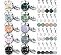 Fumete 20 Pcs Employee Appreciation Gifts Thank You Key Chains Bulk Inspirational Keychains Thank You Gift for End of School Year Women Coworkers Team Office Supplies Teacher Gifts