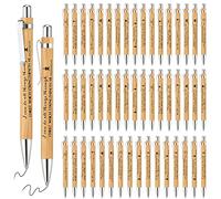 Fumete 200 Pcs Bible Verse Bamboo Pens Wooden Christian Pens Inspirational Motivational Scripture Ballpoint Religious Church Gifts Bulk for Teacher Women VBS School Men