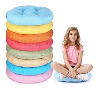 Fumete 8 Pcs 16 Inch Round Floor Cushions for Kids and Toddlers, Flexible Seating Classroom Furniture Floor Pillow for Home, Daycare, Preschool, Yoga and Meditation (Simple)
