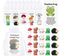 Fumete Employee Appreciation Gifts Bulk End of The Year Student Teachers Thank You Gifts Positive Resin Animal Motivation Pun Note Cards CNA Nurse Week Graduation Pocket Favors, approx. 3.35 x 1.85