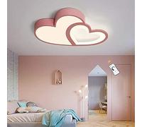 FUMIMID Modern Ceiling Light LED Dimmable Lamp Creative Design Cartoon Chandelier Heart Universe Butterfly Ceiling Lamp Children's Room Bedroom Living Room Ceiling Lighting Indoor Lighting,A Pink