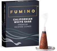 Fumino® Californian White Sage Fresh Backflow Incense Cones 15 per Box Masala Agarbatti Joss Scent Fragrance for Relaxation and Meditation, Home and House Décor