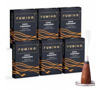 Fumino Coco Cinnamon Incense Cones 90 Pack 6 Boxes - Handmade Natural Masala Incense Cones for Meditation & Home Fragrance, Low-Smoke Warm Sweet Spice Scent, Bureau Veritas Certified
