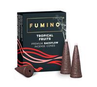 Fumino® Tropical Fruits Fresh Backflow Incense Cones 15 per Box Masala Agarbatti Joss Scent Fragrance for Relaxation and Meditation, Home and House Décor