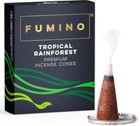 Fumino® Tropical Rainforest Fresh Backflow Incense Cones 15 per Box Masala Agarbatti Joss Scent Fragrance for Relaxation and Meditation, Home and House Décor