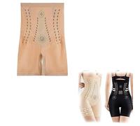 Fumxincg IONSTech Unique Fiber Restoration Shaper,Body Shaping Briefs,Ionstech Shaper Knickers,Negative Oxygen Ion Body Shaping Pants,Body Shaping Briefs, High Waist Underwear for Women (M, Beige)