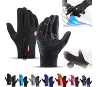 Fumxincg Ultimate Waterproof & Windproof Thermal Gloves, Thermal Heating Gloves, Winter Gloves Touchscreen Windproof Thermal Gloves, for Skiing Snow Driving Snowboarding (Black, M)