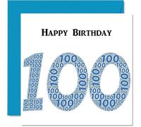 Fun 100th Birthday Cards for Men - Shapecloud - Happy Birthday Card for Great Grandad Grandpa Nanny Grandma Nan Gran Granny Dad Mum, 145mm Greeting Cards, Fun Card