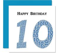Fun 10th Birthday Cards for Boys - Shapecloud - Happy Birthday Card for Son Daughter Brother Sister Grandson Granddaughter Niece Nephew Cousin, 145mm Greeting Cards, Fun Card