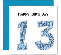 Fun 13th Birthday Cards for Boys - Shapecloud - Happy Birthday Card for Son Daughter Brother Sister Grandson Granddaughter Niece Nephew Cousin, 145mm Greeting Cards, Fun Card