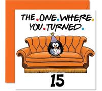 Fun 15th Birthday Cards for Boys Girls - The Where - Funny Birthday Card for Son Daughter Brother Sister Grandson Granddaughter Niece Nephew, 145mm Greeting Cards, 15th Card