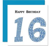 Fun 16th Birthday Cards for Boys - Shapecloud - Happy Birthday Card for Son Daughter Brother Sister Grandson Granddaughter Niece Nephew Cousin, 145mm Greeting Cards, Fun Card