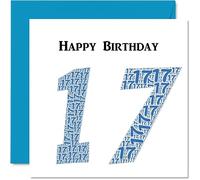 Fun 17th Birthday Cards for Boys - Shapecloud - Happy Birthday Card for Son Daughter Brother Sister Grandson Granddaughter Niece Nephew Cousin, 145mm Greeting Cards, Fun Card