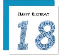 Fun 18th Birthday Cards for Men - Shapecloud - Happy Birthday Card for Son Daughter Brother Sister Grandson Granddaughter Niece Nephew Cousin, 145mm Greeting Cards, Fun Card
