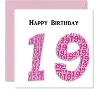 Fun 19th Birthday Cards for Woman - Shapecloud - Happy Birthday Card for Son Daughter Brother Sister Grandson Granddaughter Niece Nephew Cousin, 145mm Greeting Cards, Fun Card