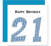 Fun 21st Birthday Cards for Men - Shapecloud - Happy Birthday Card for Son Daughter Brother Sister Grandson Granddaughter Niece Nephew Uncle, 145mm Greeting Cards, Fun Card