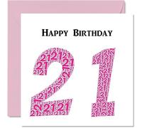 Fun 21st Birthday Cards for Woman - Shapecloud - Happy Birthday Card for Son Daughter Brother Sister Grandson Granddaughter Niece Nephew Uncle, 145mm Greeting Cards, Fun Card