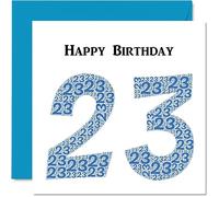 Fun 23rd Birthday Cards for Men - Shapecloud - Happy Birthday Card for Son Daughter Brother Sister Grandson Granddaughter Niece Nephew Uncle, 145mm Greeting Cards, Fun Card