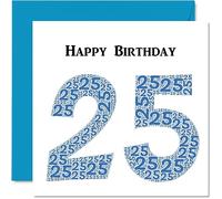 Fun 25th Birthday Cards for Men - Shapecloud - Happy Birthday Card for Son Daughter Brother Sister Uncle Auntie Niece Nephew Cousin, 145mm Greeting Cards, Fun Card