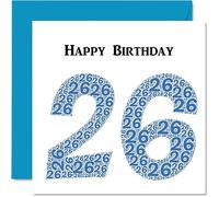 Fun 26th Birthday Cards for Men - Shapecloud - Happy Birthday Card for Son Daughter Brother Sister Uncle Auntie Niece Nephew Cousin, 145mm Greeting Cards, Fun Card