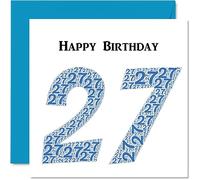 Fun 27th Birthday Cards for Men - Shapecloud - Happy Birthday Card for Son Daughter Brother Sister Uncle Auntie Niece Nephew Cousin, 145mm Greeting Cards, Fun Card