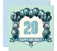 Fun 29th Birthday Cards for Men - Birthday Balloons - Card for Son Nephew Niece Sister Cousin Brother Auntie Daughter Uncle, 145mm Greeting Cards, 29th Card
