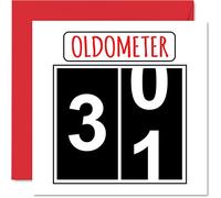 Fun 31st Birthday Cards for Men Woman - Oldometer - Happy Birthday Card for Dad Mum Son Daughter Brother Sister Uncle Auntie Cousin, 145mm Greeting Cards, 31st Card