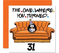 Fun 31st Birthday Cards for Men Woman, The Where