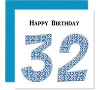 Fun 32nd Birthday Cards for Men, Shapecloud