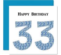 Fun 33rd Birthday Cards for Men - Shapecloud - Happy Birthday Card for Dad Mum Son Daughter Brother Sister Uncle Auntie Cousin, 145mm Greeting Cards, Fun Card