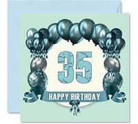 Fun 35th Birthday Cards for Men, Birthday Balloons