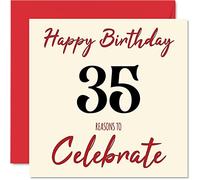 Fun 35th Birthday Cards for Men Woman, Reasons To