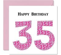 Fun 35th Birthday Cards for Woman - Shapecloud - Happy Birthday Card for Dad Mum Son Daughter Brother Sister Uncle Auntie Cousin, 145mm Greeting Cards, Fun Card