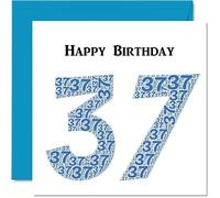 Fun 37th Birthday Cards for Men - Shapecloud - Happy Birthday Card for Dad Mum Son Daughter Brother Sister Uncle Auntie Cousin, 145mm Greeting Cards, Fun Card