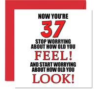 Fun 37th Birthday Cards for Men Woman, How old You Look