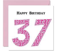 Fun 37th Birthday Cards for Woman, Shapecloud