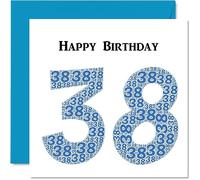Fun 38th Birthday Cards for Men - Shapecloud - Happy Birthday Card for Dad Mum Son Daughter Brother Sister Uncle Auntie Cousin, 145mm Greeting Cards, Fun Card