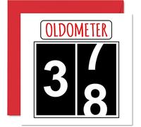 Fun 38th Birthday Cards for Men Woman, Oldometer