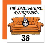 Fun 38th Birthday Cards for Men Woman - The Where - Funny Birthday Card for Dad Mum Son Daughter Brother Sister Uncle Auntie Cousin, 145mm Greeting Cards, 38th Card
