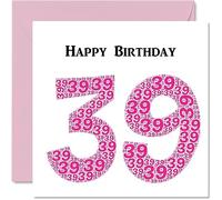 Fun 39th Birthday Cards for Woman - Shapecloud - Happy Birthday Card for Dad Mum Son Daughter Brother Sister Uncle Auntie Cousin, 145mm Greeting Cards, Fun Card