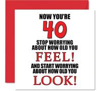 Fun 40th Birthday Cards for Men Woman, How old You Look