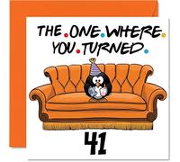 Fun 41st Birthday Cards for Men Woman - The Where - Funny Birthday Card for Dad Mum Brother Sister Grandad Nanny Grandma Uncle Auntie, 145mm Greeting Cards, 41st Card