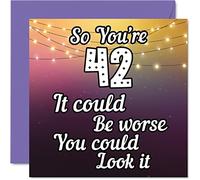 Fun 42nd Birthday Cards for Men Woman - Look It - Funny Birthday Card for Dad Mum Brother Sister Cousin Friend Colleague Uncle Auntie, 145mm Greeting Cards, 42nd Card