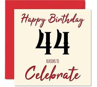 Fun 44th Birthday Cards for Men Woman, Reasons To