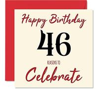 Fun 46th Birthday Cards for Men Woman, Reasons To