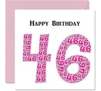 Fun 46th Birthday Cards for Woman, Shapecloud