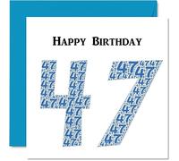 Fun 47th Birthday Cards for Men, Shapecloud