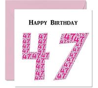 Fun 47th Birthday Cards for Woman, Shapecloud